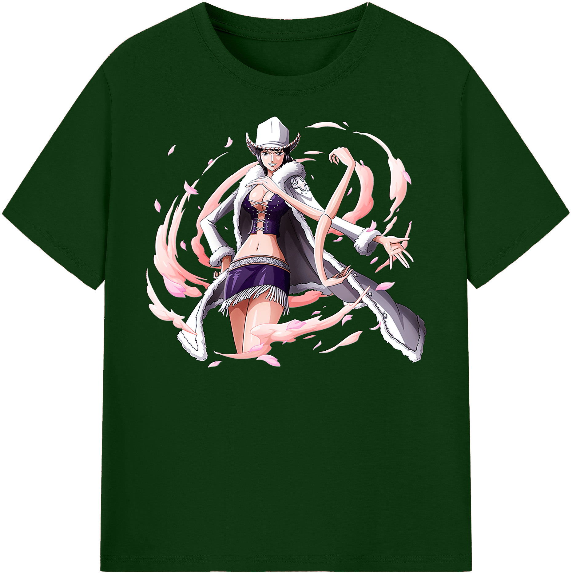 ワンピース ニコ・ロビン ONE PIECE Nico Robin 綿100％半袖Tシャツ（フロントプリント）